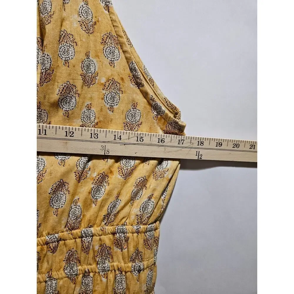 Anthropologie Yellow Floral Midi Dress - Picture 6 of 9